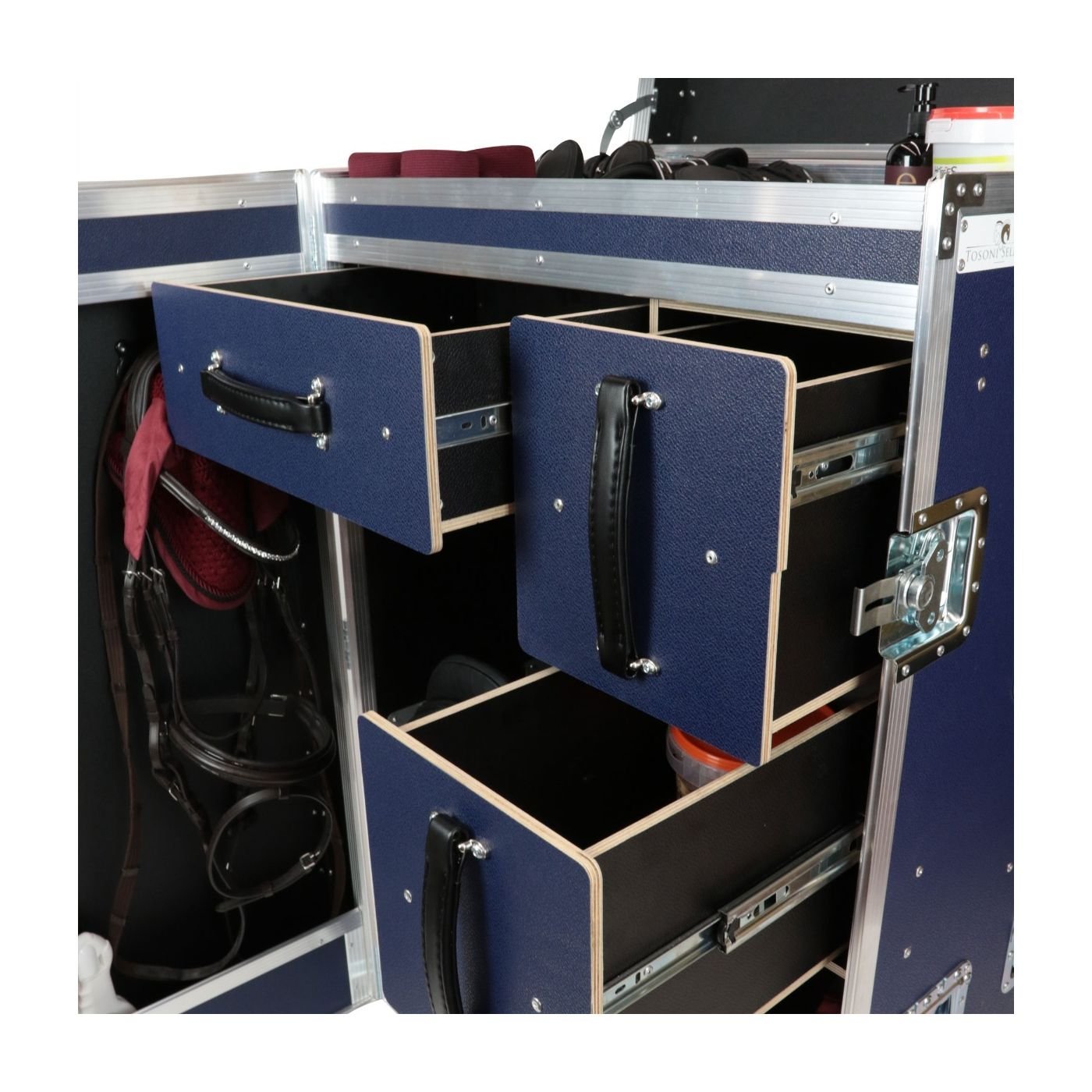 Malle de concours 2 selles 4 tiroirs acier laqué – image 6