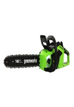 Tronçonneuse à batterie 35 cm 40 V moteur sans balais vitesse chaîne 12 m/s graissage automatique 2 batteries 2Ah chargeur - 40cm, sans batterie – image 1
