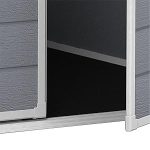 Abri de jardin monopente 1,8 m² polypropylène anti-UV plancher ventilation étagère – image 4