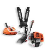 Débroussailleuse thermique 52 cm3 3 CV largeur de coupe 32 cm tête double fil lame 3 dents réservoir 1,2 L - 62 cc – image 5