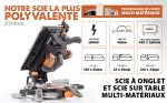 Scie à onglet scie de table 2 en 1 1500 W lame TCT 210 mm - Scie à table à onglets – image 5