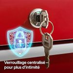 Servante d’atelier 5 tiroirs verrouillage centralisé avec roues et tapis antidérapants