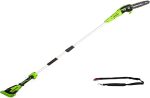 Tronçonneuse à batterie 40 cm 40 V moteur sans balais vitesse chaîne 20 m/s anti-rebond 2 batteries 2Ah chargeur - 40cm, sans batterie – image 6