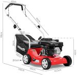 Tondeuse à gazon à essence 4 temps 139 cm³ bac 35 L coupe 39 cm hauteur 25 à 75 mm