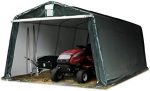 Tente garage 2,4x3,6 m bâche PE 450 N armature acier étanche protection UV vert - 3,3x6,2 m, vert foncé – image 1