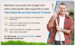 Abri de jardin en bois 8 m² avec fenêtres portes doubles et toiture étanche