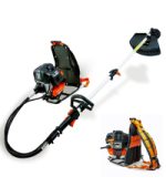 Débroussailleuse thermique 52 cm3 3 CV largeur de coupe 32 cm tête double fil lame 3 dents réservoir 1,2 L - 62 cc – image 11