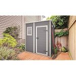 Abri de jardin monopente 1,8 m² polypropylène anti-UV plancher ventilation étagère – image 1