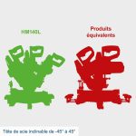 Scie à onglet radiale 2000 W lame 305 mm coupe 330x105 mm double inclinaison table -45/+45 laser – image 5