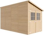 Abri de jardin en bois 8 m² avec fenêtres portes doubles et toiture étanche - sans paroi latérale avec les plancher – image 1