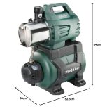 Station de pompage domestique inox 1300 W 6000 l/h 55 m réservoir 24 l – image 25