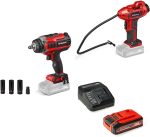 Pack 2 outils sans fil bois avec batteries chargeur et rail – image 7