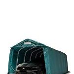 Tente garage 3,3 x 4,8 m bâche PVC 800 N armature acier imperméable hauteur 2,7 m - 3,3x8,4 m, Vert – image 4