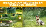 Filet poule 15 m x 90 cm avec poteaux et tendeurs