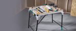 Établi multifonction pour machines 120 kg réglable en hauteur et pliable – image 2