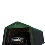 Tente garage 3,3 x 4,8 m bâche PVC 800 N armature acier imperméable hauteur 2,7 m - 3,3x8,4 m, Vert – image 5