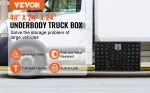 Boîte à outils camion aluminium 121,9 x 61 x 61 cm sous châssis étanche