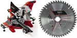 Scie à onglet radiale 2100 W lame 254 mm coupe 305 x 85 mm avec piètement
