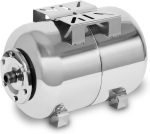 Réservoir à vessie 100 L horizontal 6 bar inox - Acier inoxydable, 100 L – image 1