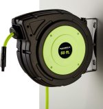 Enrouleur de tuyau d’air rétractable 3/8" 15 m montage mural pression max 10,34 bar – image 1