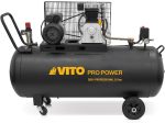 Compresseur d’air 200 L 3000 W 10 bars à courroie sur roues – image 6