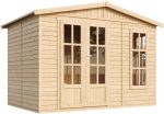 Abri de jardin en bois 6 m² avec plancher et bardeaux noirs - sans bardeaux bitumineux – image 1