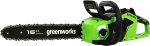 Tronçonneuse à batterie 40 cm 40 V moteur sans balais vitesse chaîne 20 m/s anti-rebond 2 batteries 2Ah chargeur - 40cm, sans batterie – image 1