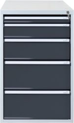 Bloc tiroirs pour établi 4 tiroirs acier 70 x 53 x 65 cm - HxLxP 80x53x70cm - 6x tiroir, Gris Clair/Gris Anthracite – image 10