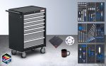 Servante d’atelier 7 tiroirs avec 120 outils charge 200 kg – image 1