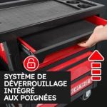 Servante atelier 6 tiroirs avec 112 outils et fermeture centralisée - Servante seule – image 12
