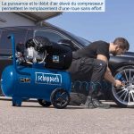 Compresseur d’air 50 L 10 bar 2200 W bicylindre aspiration 412 L/min lubrification à l’huile – image 6