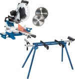Scie à onglet radiale 305 mm 2000 W double inclinaison avec support inclus - HM140L + UMF1600 – image 1