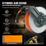 Enrouleur de tuyau d’air rétractable 15,2 m 300 psi mural – image 5