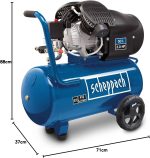Compresseur d’air 50 L 10 bar 2200 W bicylindre aspiration 412 L/min lubrification à l’huile – image 8