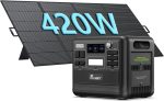 Station électrique portable 2048 Wh 2400 W LiFePO4 avec 13 sorties - F2400 green+SP420 – image 3