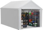 Abri de jardin PE 24 m³ avec parois latérales amovibles - 4x8m, Gris – image 2