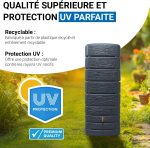 Cuve eau de pluie 500 L murale gris anthracite – image 5