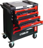 Servante d’atelier 257 outils 7 tiroirs porte latérale et tiroir vertical – image 1