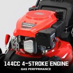 Tondeuse à gazon essence PowerSmart 144 cc 18 pouces 3 en 1