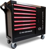 Servante atelier 7 tiroirs avec 390 outils et porte latérale – image 1