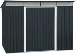 Abri de jardin métal 4,37 m² acier galvanisé portes coulissantes ventilation toit renforcé - 10 x 8 Top, Woodgrain – image 4