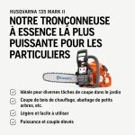 Tronçonneuse thermique HUSQVARNA 135 Mark II guide 35 cm