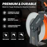 Enrouleur de tuyau d’air rétractable 15,2 m 300 psi mural – image 6