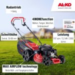 Tondeuse à essence 51 cm autotractée avec bac 70 L