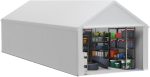 Abri de jardin PE 24 m³ avec parois latérales amovibles - 4x8m, Blanc. – image 1
