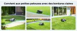 Robot tondeuse sans fil avec navigation visuelle et coupe 16 cm - Noir clair – image 8