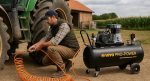Compresseur d’air 200 L 3000 W 10 bars à courroie sur roues – image 12