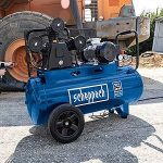 Compresseur d’air 400 V cuve 100 L 10 bar tri-cylindres entraînement par courroie 550 L/min – image 8