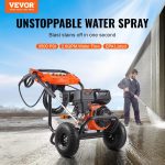 Nettoyeur haute pression à gaz 3500 PSI 10 L/min avec 5 buses