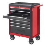 Servante d’atelier 7 tiroirs charge 150 kg 69,6 x 47,2 x 97,6 cm verrouillage central roues avec freins – image 3